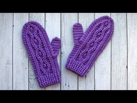 Варежки крючком | Как связать варежки крючком Варежки крючком | Как связать варежки крючком