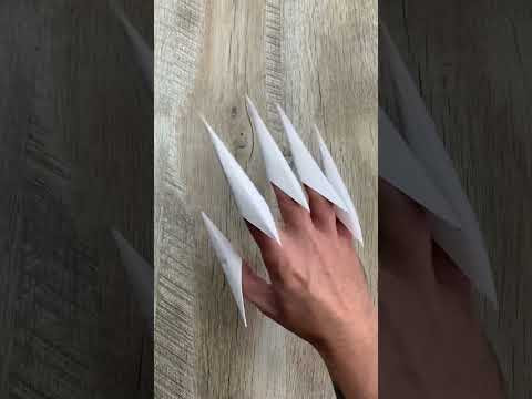 Origami Halloween | Paper Claws #shorts Origami Halloween | Paper Claws #shorts