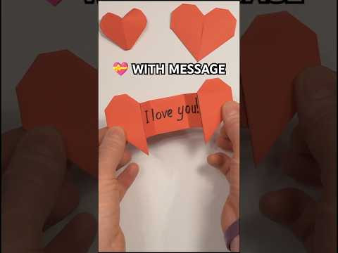 HOW TO MAKE ORIGAMI HEART WITH MESSAGE | GIFT FOR MOM FOR MOTHER'S DAY INCL ART