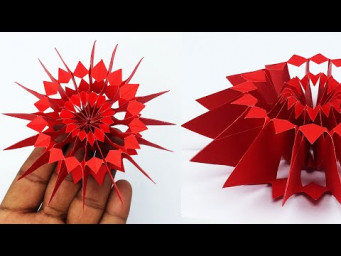 Paper Cutting Design ~ How to Make Paper Snowfalke ~ Christmas Decorations Ideas ~ DIY Paper Crafts