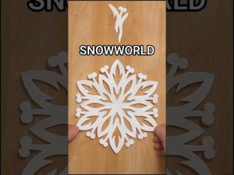 CUTTING SNOWWORLD SNOWFLAKE OUT OF PAPER VERY FAST INCLART #diy