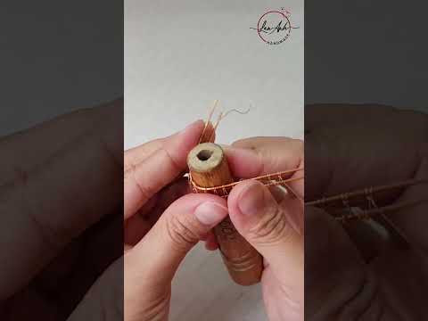 How to wrap round stone undrill | Drum pendant use basic macrame knot  #shortsvideo #diy #handmade