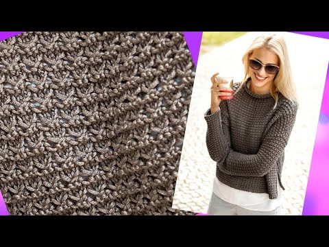 Элегантный джемпер простым узором
