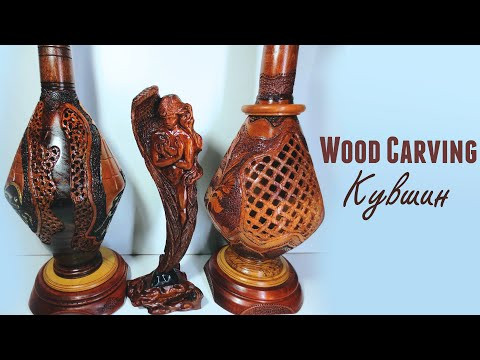 Обзор Кувшинов на самодельном станке / Wood Carving Обзор Кувшинов на самодельном станке / Wood Carving