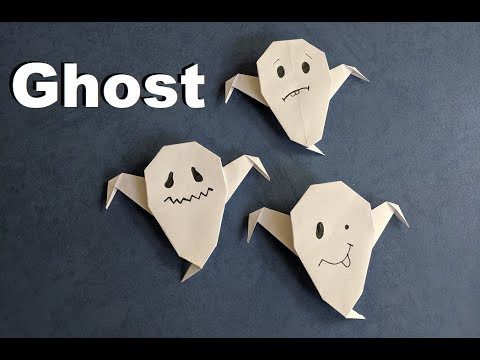 Привидение оригами | Легкая поделка на Хэллоуин | Origami Ghost | Halloween Crafts Привидение оригами | Легкая поделка на Хэллоуин | Origami Ghost | Halloween Crafts