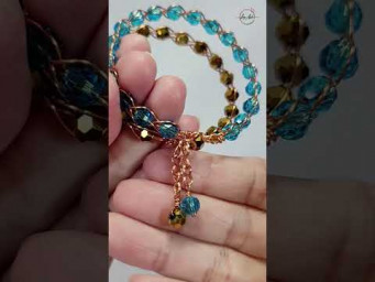 Simple bracelet - Free tutorial video link above the title   #shortsvideo #handmade