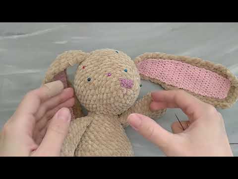 How to embroider the eyes of a crocheted toy Sleepy bunny. How to embroider the eyes of a crocheted toy Sleepy bunny.