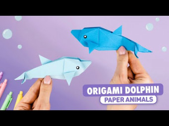 Оригами Дельфин из бумаги | Оригами Животные | Origami Paper Dolphin