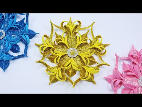 Beautiful Snowflakes From Glitter Foamiran ❄ New Year & Christmas Decorations Beautiful Snowflakes From Glitter Foamiran ❄ New Year & Christmas Decorations