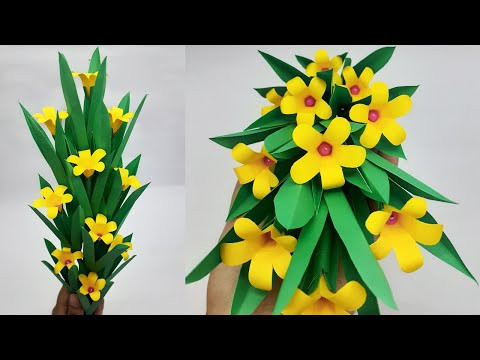 Beautiful Paper Flower Making Very Easy | Paper Craft | DIY | Home Decor