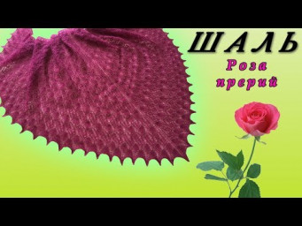Шаль из кид мохера "Роза прерий" | Openwork shawl