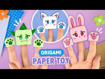 Оригами Игрушка из бумаги Зайчик, Дракон и Котик| Origami Paper Toy Cat, Bunny & Dragon