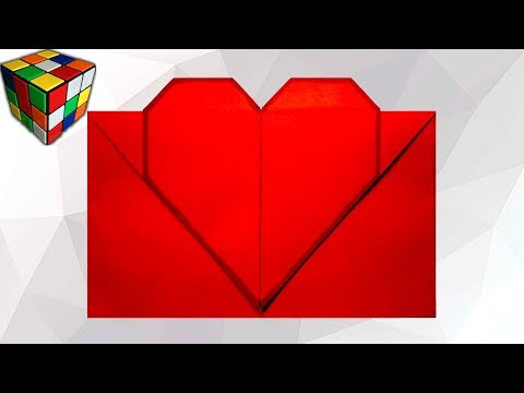 Как сделать КОНВЕРТ с СЕРДЕЧКОМ из бумаги. Конверт оригами своими руками Как сделать КОНВЕРТ с СЕРДЕЧКОМ из бумаги. Конверт оригами своими руками