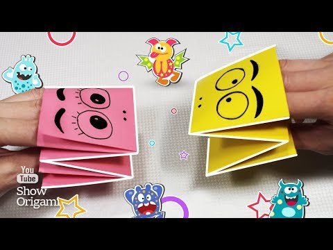 ИГРУШКА НА РУКУ - Как сделать игрушку из бумаги своими руками очень просто