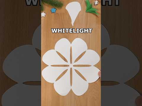 EASY ORIGAMI STEP BY STEP FOLDING SNOWFLAKE OUT OF PAPER WHITELIGHT | PAPERCRAFT inclArt #paper