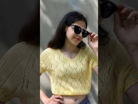 Самый Красивый РЕГЛАН с V образным вырезом #реглансверху  #вязаниеспицами #knitting #crochet