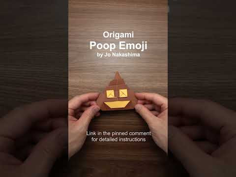 How to make an origami POOP EMOJI (Jo Nakashima) #shorts