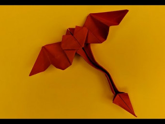 Дракон оригами с сердечком | Dragon origami with a heart | Craft for Valentine's Day