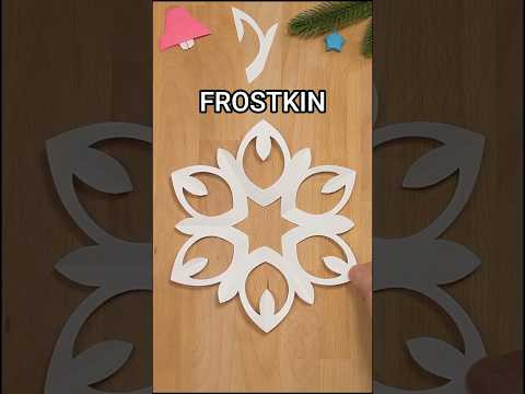 DIY PRESENT SNOWFLAKE FROSTKIN STEP BY STEP | HOW TO CUT A SNOWFLAKE OUT OF PAPER INCLART #coolidea
