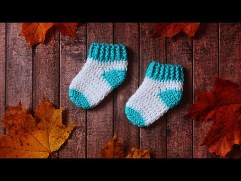Носочки крючком для новорожденных | Как связать носочки крючком Носочки крючком для новорожденных | Как связать носочки крючком