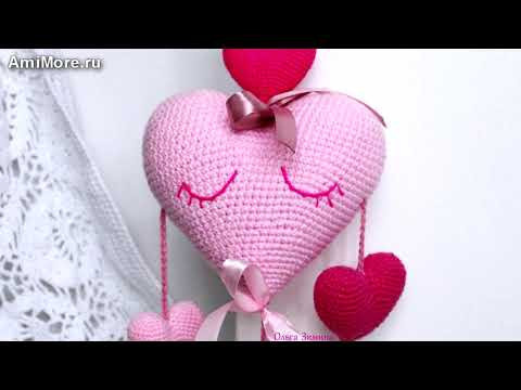 Амигуруми: схема Сердечко. Игрушки вязаные крючком - Free crochet patterns.