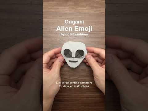 Origami Alien Emoji Origami Alien Emoji