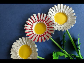 Оригинальные цветы из бумажных стаканчиков. Flowers from paper cups