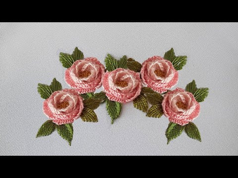 Best 3D Rose Embroidery ? See Amazing Hand Embroidery New design Rose