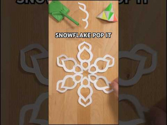 EASY PAPER SNOWFLAKE POP IT TUTORIAL | HOW TO MAKE PAPER SNOWFLAKE CHRISTMAS IDEAS INCL ART