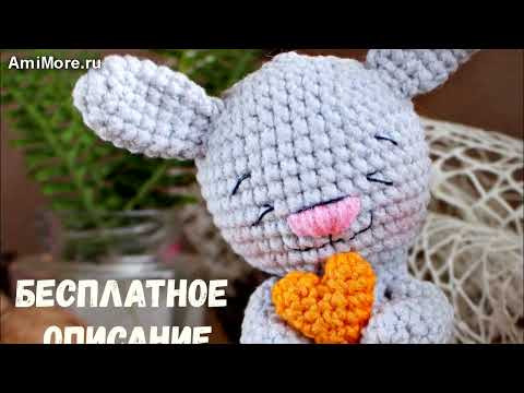 Амигуруми: схема Брелок Зайка. Игрушки вязаные крючком - Free crochet patterns.
