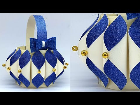 Beautiful Paper Basket - How to Make Basket - Handmade Gift Basket - Best Out Of Waste Beautiful Paper Basket - How to Make Basket - Handmade Gift Basket - Best Out Of Waste