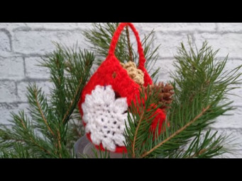 How to crochet mini bag for beginners - Crocheting - Как связать крючком сумку на ёлку