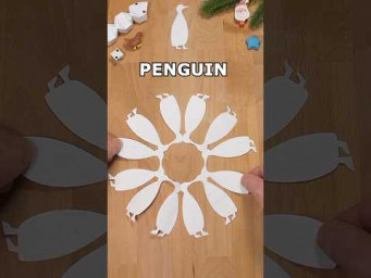 PENGUIN SNOWFLAKE STEP BY STEP | HOW TO MAKE A SNOWFLAKE OUT OF PAPER ❄ INCLART