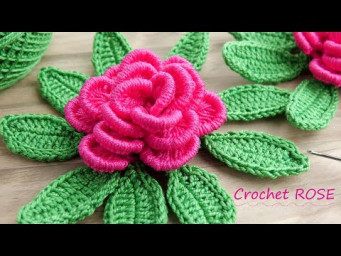Beautiful and very easy to crochet ROSE FLOWER for beginners 