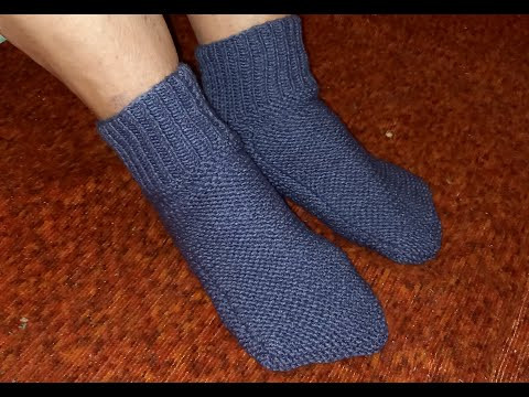 39-40 размер носки-следки на 2-ух спицах. #Вязаные женские следки на любой размер# 39-40 размер носки-следки на 2-ух спицах. #Вязаные женские следки на любой размер#