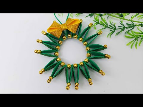 DIY Economical Christmas Wreath Making Idea | Low Budget Christmas Craft Idea From Foamiran DIY Economical Christmas Wreath Making Idea | Low Budget Christmas Craft Idea From Foamiran