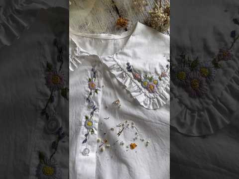 Вышивка на рубашке. DIY hand made hoop embroidery Вышивка на рубашке. DIY hand made hoop embroidery
