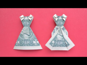 My MONEY DRESS | Two versions | Beautiful Dollar Origami | Women's Clothing | Tutorial by NProku