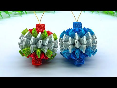 Christmas Tree Toys - DIY Christmas Ball Ornaments Making at Home | Easy Christmas Decorations 2025