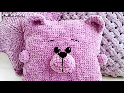 Амигуруми: схема Подушка мишка. Игрушки вязаные крючком - Free crochet patterns. Амигуруми: схема Подушка мишка. Игрушки вязаные крючком - Free crochet patterns.