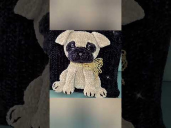 New cushion cover with 3D pug 