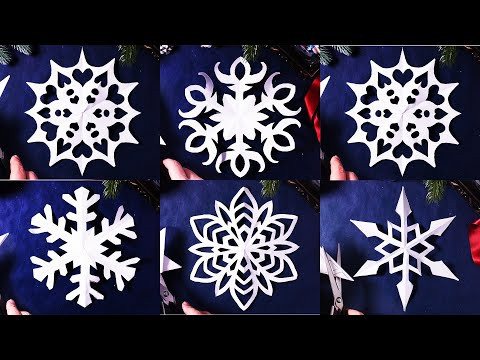 ❄️ 5 Простых 6-лучевых снежинок из бумаги ✂️ Пошаговые инструкции для зимнего декора ❄️ 5 Простых 6-лучевых снежинок из бумаги ✂️ Пошаговые инструкции для зимнего декора