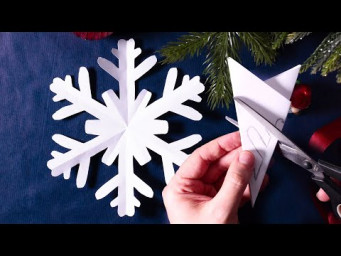 Как сделать снежинку из бумаги ❄️ Пошагово Вырезание из бумаги для принтера на Рождество и Новый год