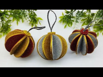 Christmas Ornaments with Glitter Balls