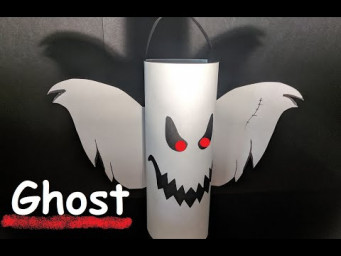 Привидение из бумаги | Поделка на Хэллоуин | Halloween craft | Paper ghost