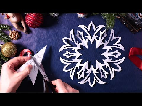 ❄️ Как сделать снежинку из бумаги | Простой зимний мастер-класс для детей и начинающих